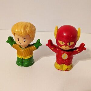 Fisher Price Little People DC Super Friends The Flash and Aquaman Figures